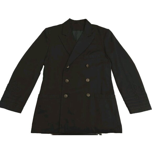 Vintage B Max Women Black Double Breasted Blazer Small Beautiful Design On Slvs - Picture 1 of 14